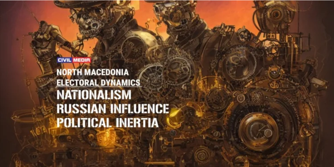 Илустрација: Изборни динамики во Северна Македонија: Национализам, руско влијание, политичка инертност (во соработка со deepAI)