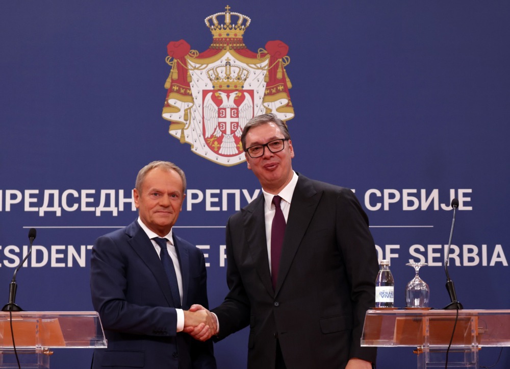 Polish Prime Minister Donald Tusk visits Serbia, Photo: EPA-EFE/ANDREJ CUKIC