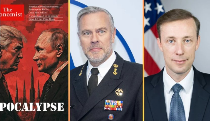 Фото: колаж од фабрикуваната насловна на Економист, Rob Bauer, CC BY 2.0 и Jake Sullivan - Wikimedia Commons