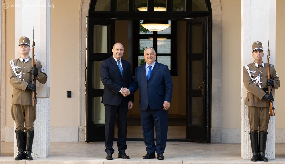 Румен Радев и Виктор Орбан за време на средбата од 25 мај 2024 година