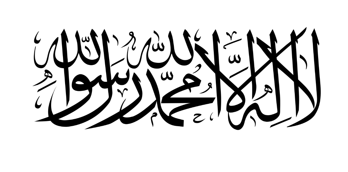 Знамето на Исламската држава Авганистан (Талибан) By Original: Taliban Vector: Lexicon - The ratio is 1:2, according to the September 1997 Amendments to the Flag Law. The script of the Shahada is not specified in the flag law and varies (see 'other versions' below). This design is one of the most common, and is featured on the Taliban's official website, on a mural at the old U.S. Embassy, and is raised over the presidential palace and Kabul airport., Public Domain, Link