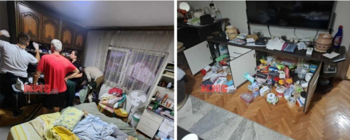 Домот на Маја Лозановска по претресот на полицијата во нејзиниот дом во Демир Хисар